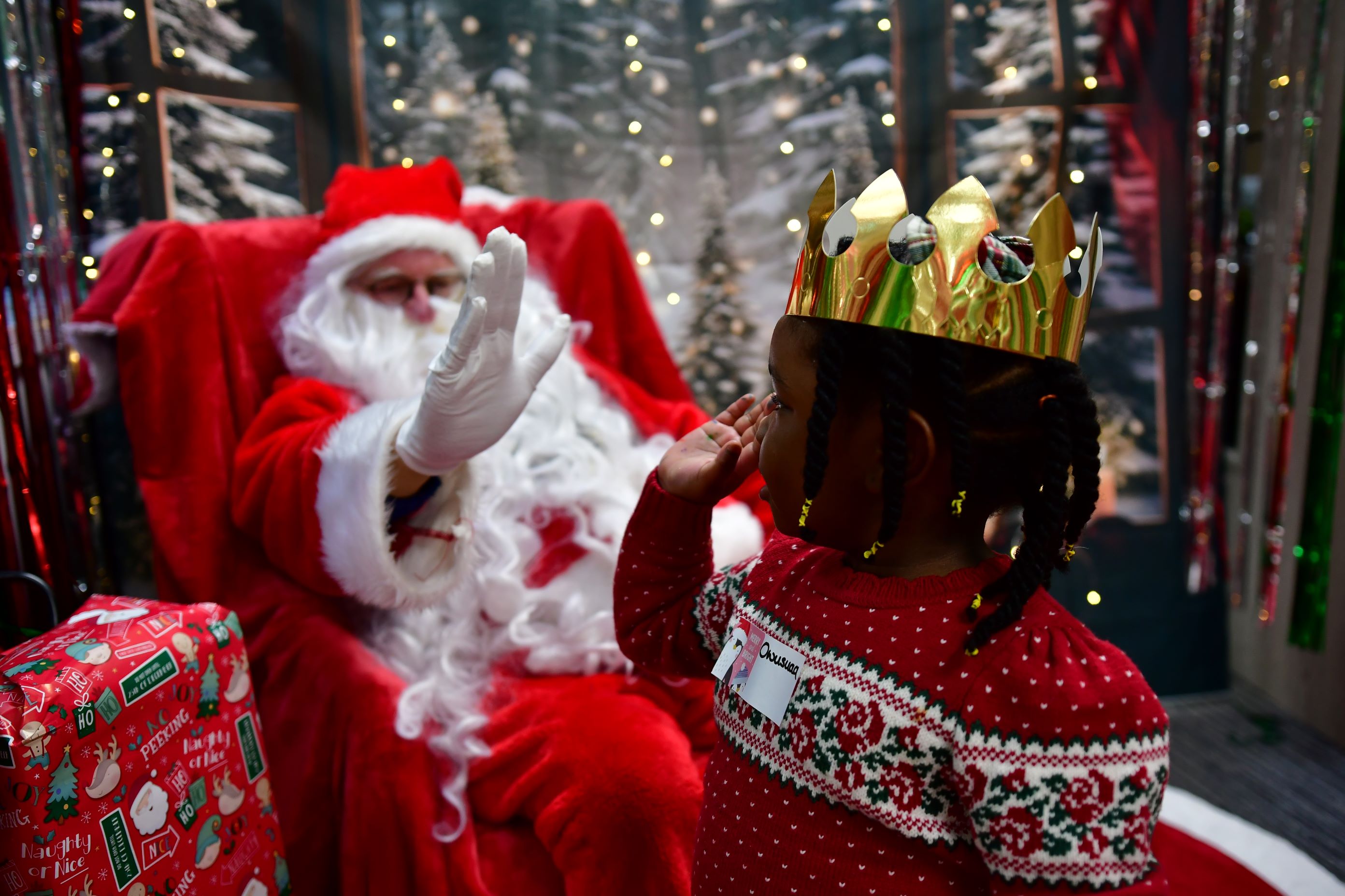 Santa visits Aim2Learn